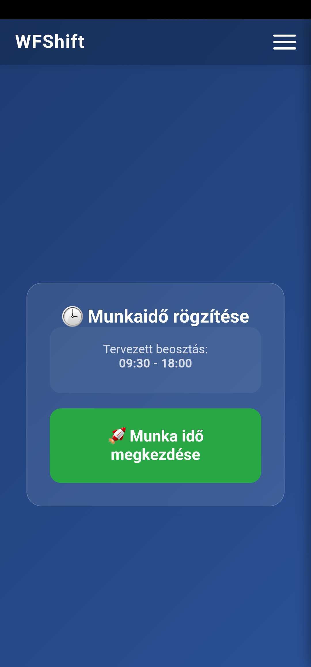 Munkaidő megkezdése