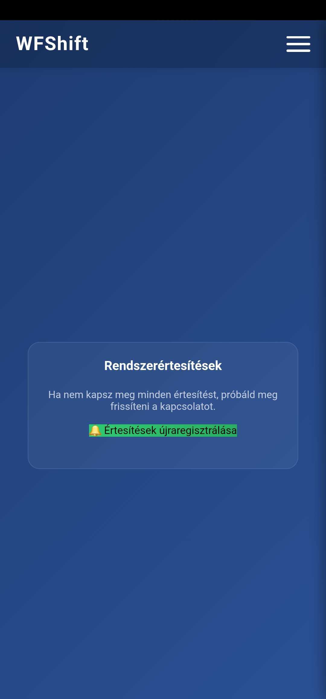 Értesítések újraregisztrálása